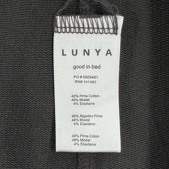 LUNYA The Robe Womens XS Small Eclipse Gray Cowl Neck Pima Cotton Blend Long NEW - Picture 13 of 16